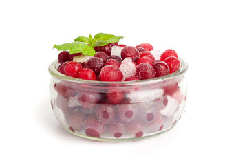 Frozen Lingonberry, Iced Cowberry, Snow Cranberry, Red Viburnum Berries, Frozen Lingonberry