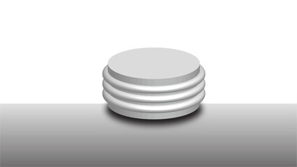 Abstract Modern Podium Display with Pastel Wall and Empty Room Studio Background, 3D Vector Scene