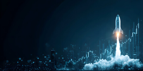 Startup investment growth visualization business concept minimalist