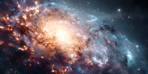 Fototapeta premium Supernova explosion galaxies stellar phenomenon minimalist