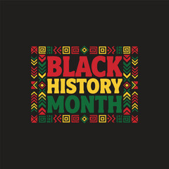 Obraz premium Black history month celebration with a vibrant pan-african inspired geometric design