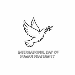Obraz premium outline vector international day of human fraternity