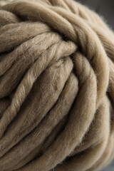 Natural sheep wool texture. Brown wool background