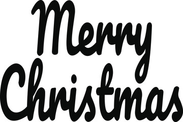 This festive graphic features a bold, stylish typography design that creatively spells out "Merry Christmas." The letters are elegantly designed with a playful flair, making it a perfect centerpiece f