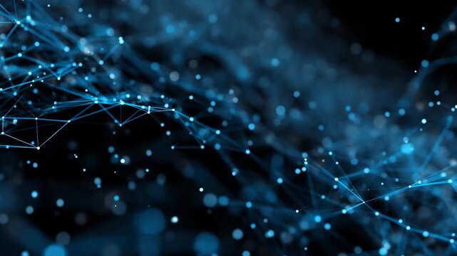Abstract blue technology business or science, Abstract blue background featuring technology and science elements