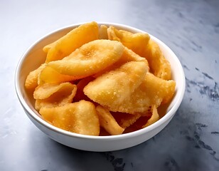 Fried Snacks in White Bowl