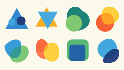 A clean set of circular vector icons with nature, heart, flower, and water symbols for web and business design