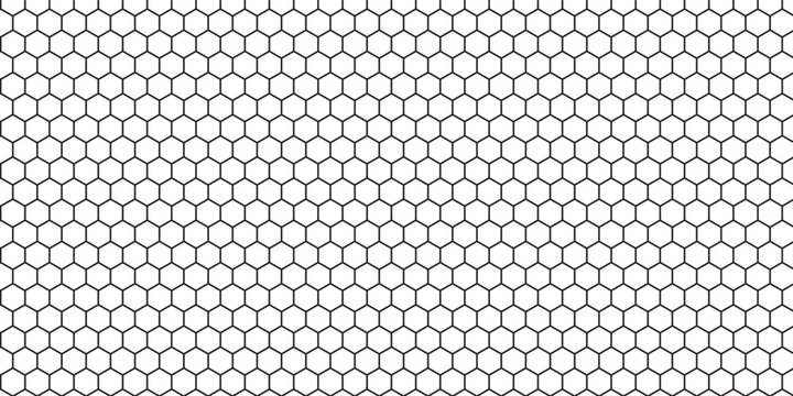 Seamless pattern of small, evenly spaced hexagons, forming a continuous honeycomb-like grid against a transparent background, perfect for a modern or technological aesthetic.