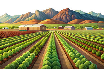 Arizona lettuce farmland shows geometric crop patterns, desert surroundings, irrigation canals, and intensive agriculture thriving under controlled water management systems © Evan