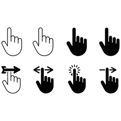 Obraz premium Digital touch gesture Vector icon