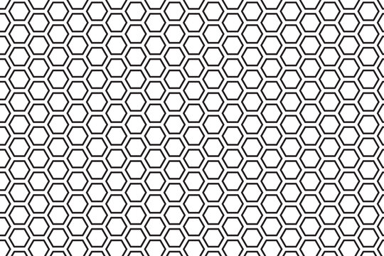 Abstract background with white color hexagons and seamless pattern vector design . luxury white pattern geometric mesh cell texture .honeycomb 3d background texture design