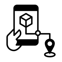 Order Tracking Icon Mixed Style Vector Illustration