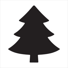 Minimalist Pine Tree Icon Silhouette Art