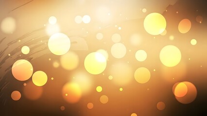 Warm Golden Bokeh Christmas Lights Background