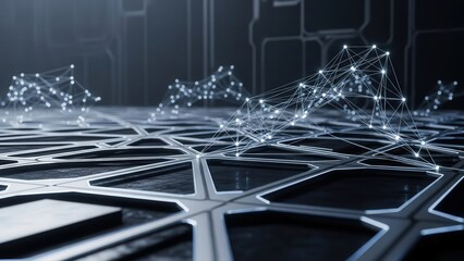 Metallic structure supporting interconnected data points