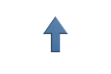 Blue upward arrow icon, a universal symbol for progress, direction, and ascent. Perfect for navigation, growth, and positive movement in digital and print designs