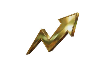 Dynamic golden lightning bolt icon transforming into an upward-pointing arrow, symbolizing rapid progress, success, and energetic growth in business or personal development