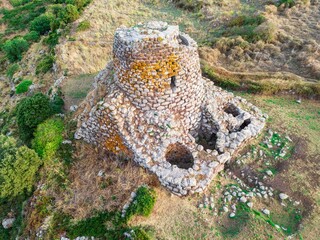Nuraghe Santa Barbara in Macomer. Sardinia, Italy