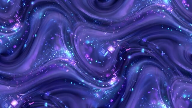 Abstract swirling nebula with sparkling cosmic dust