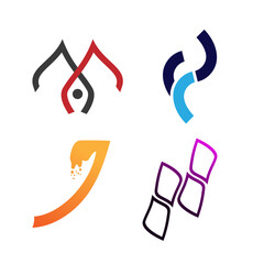  modern abstract alphabet. Simple minimalist typography. Logo, music, fashion vector illustration. Alphabet: letter marks & monograms -logo symbols & icons Blue and Black Modern Gaming Logo