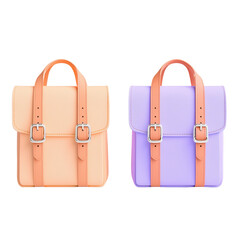 Stylish Backpack Collection in Soft Peach and Lavender Colors