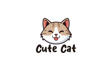Cute Cat Playing Cartoon Vector Icon Illustration. Animal Nature Icon Concept