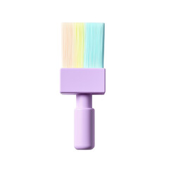 Colorful Paint Brush with Gradient Bristles for Creative Projects