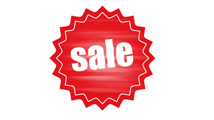 Red Sale Badge Icon for Marketing, Discounts and Promotions
