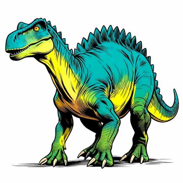 dinosaur white background ornithopod illustration