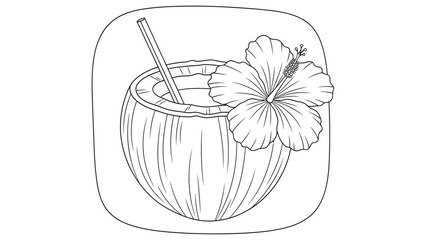 hand drawn illustration of cocktail