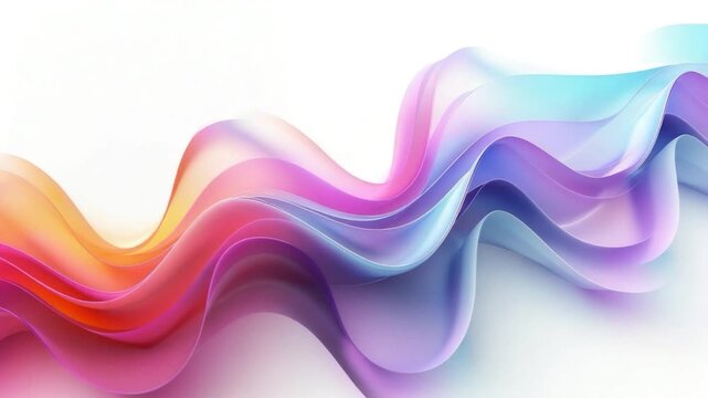 Video A vibrant wave pattern on a white background