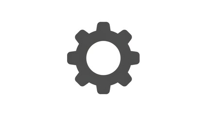 Fototapeta premium Minimal flat settings gear icon.