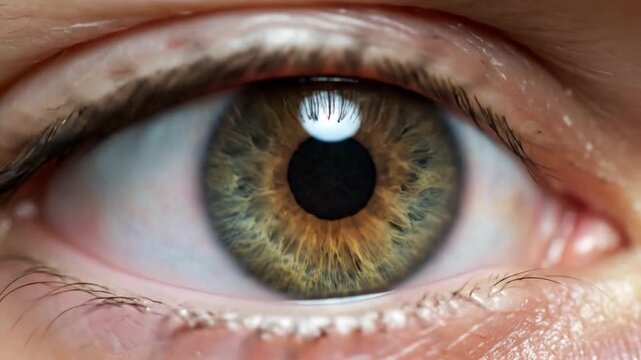 Human Eye Iris Pupil Dilation Medical Close Up Background