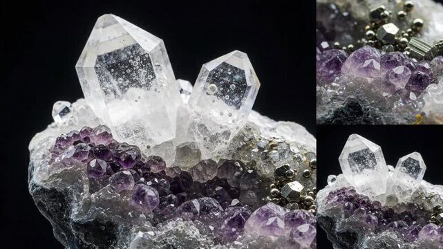 Crystal Growth Mineral Formation Geometric Pattern Background
