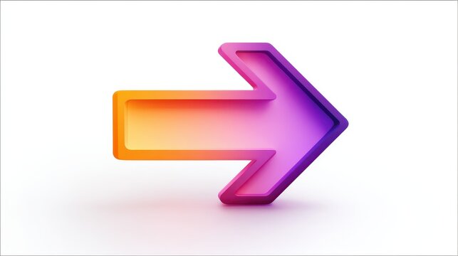 an icon of an arrow pointing down with a purple and orange gradient color on a white background  - Powered by Adobe