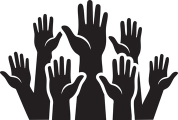 Crowd Hands Raise Celebration Success Concept