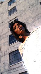 Vertical Film Burn Transition 05