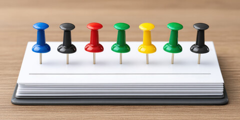 Organizing important schedules calendar drawing with push pins office visual guide professional planning