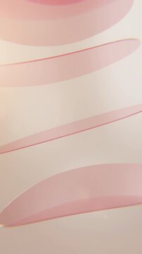 Vertical video of advanced skincare serum penetrating skin layers step by step with active molecule sphere. Concept of deep absorption, hydration, repair, anti aging and modern cosmetic science techno