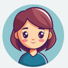 design logo vector cartoon character illustration cute female
