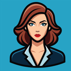 design logo vector cartoon character illustration stylish woman icon