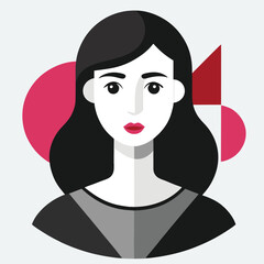 design logo vector cartoon character illustration minimalist beauty woman