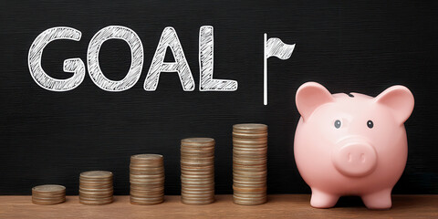 Financial growth strategies achieving savings goals with investment charts for business success