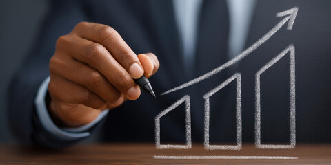 Business growth strategies financial success investment chart analysis in a professional environment