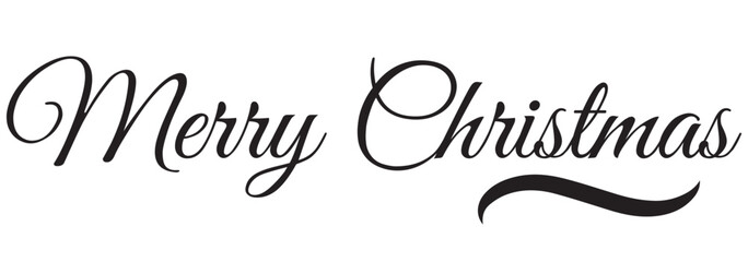 Vintage Merry Christmas Lettering Vector illustration. Merry Christmas banner, holiday design, paper Xmas tree toy decoration with snowflakes, snow, text merry christmas, blue background for greeting 