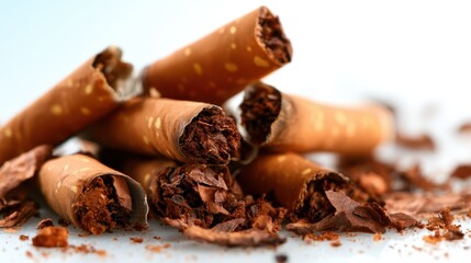 A delightful close-up showcasing chocolate-covered sticks on a pristine surface, illustrating indulgence and luxury that tempts the senses with its delicious aesthetic.