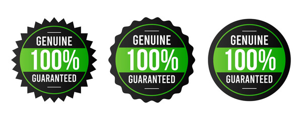 100% satisfaction guaranteed seal or label flat icon design