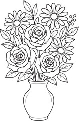 Bouquet of flowers in vase