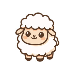 Cute Sheep Scalable SVG Vector Graphic with Editable Paths and Layers for Web, UI Design, Digital Art, and Print Applications
