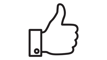 Thumbs Up Hand Gesture Isolated on White Background